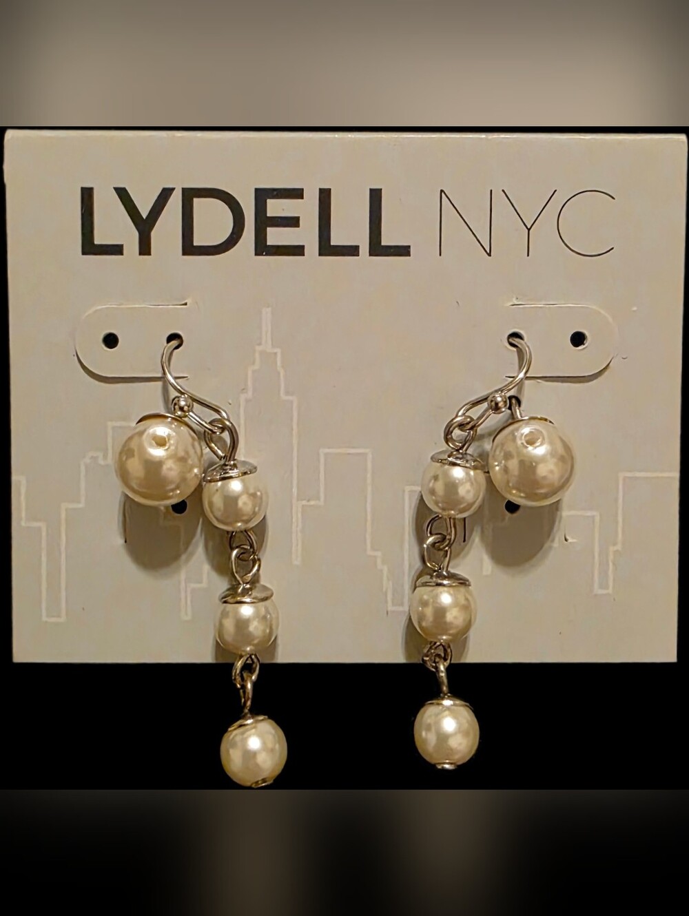 Faux Pearl Cascade Drop Earrings
